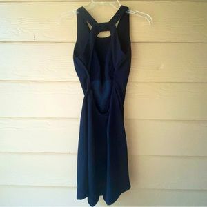 Black Tie Dress with Cut Out, Open Back
